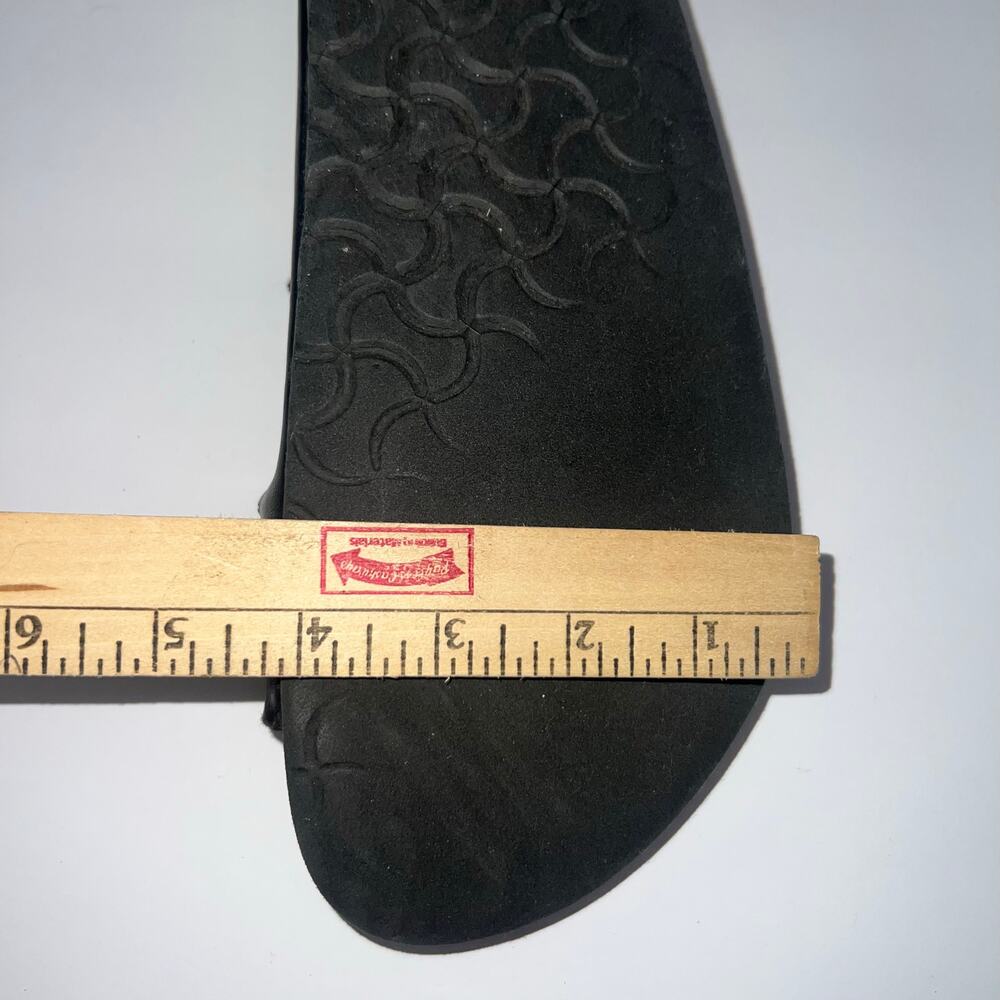 Birkenstock Florida Black Leather Buckle Used Triple Strap Sandals Size 42 - Picture 16 of 16